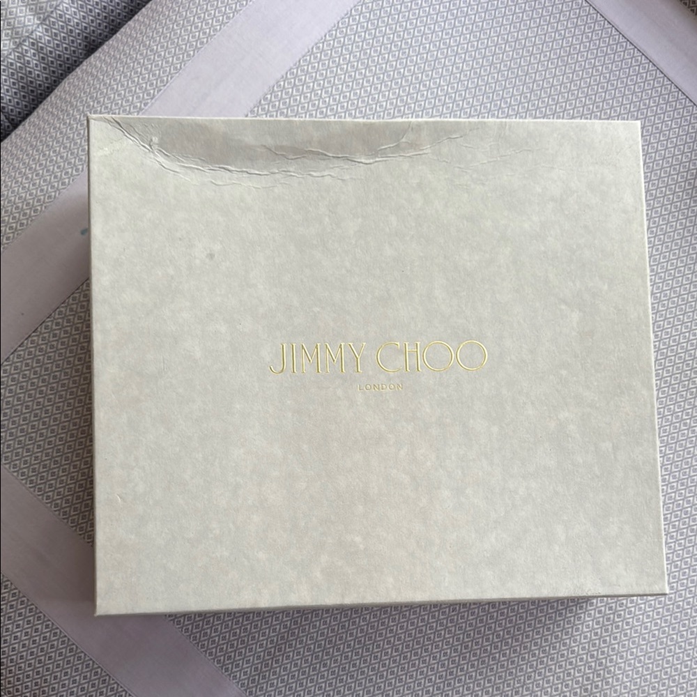 Jimmy Choo Cream Box with Gold Logo